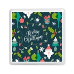 Merry Christmas, Happy New Year, Christmas Seamless Texture Memory Card Reader (Square)