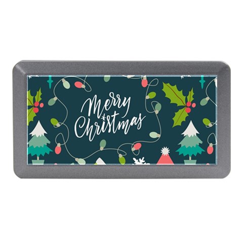 Merry Christmas, Happy New Year, Christmas Seamless Texture Memory Card Reader (Mini) from ArtsNow.com Front