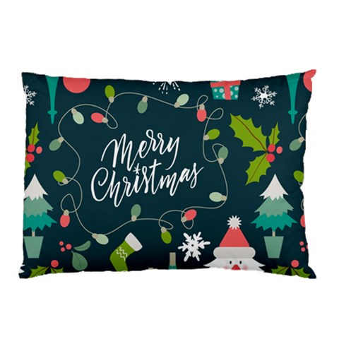 Merry Christmas, Happy New Year, Christmas Seamless Texture Pillow Case (Two Sides) from ArtsNow.com Front