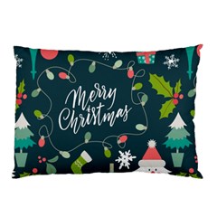 Merry Christmas, Happy New Year, Christmas Seamless Texture Pillow Case (Two Sides) from ArtsNow.com Front