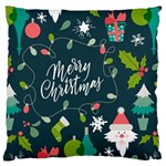 Merry Christmas, Happy New Year, Christmas Seamless Texture Large Cushion Case (One Side)