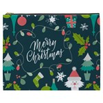 Merry Christmas, Happy New Year, Christmas Seamless Texture Cosmetic Bag (XXXL)