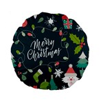 Merry Christmas, Happy New Year, Christmas Seamless Texture Standard 15  Premium Round Cushions