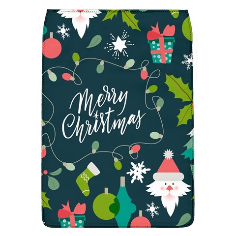 Merry Christmas, Happy New Year, Christmas Seamless Texture Removable Flap Cover (L) from ArtsNow.com Front