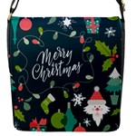 Merry Christmas, Happy New Year, Christmas Seamless Texture Flap Closure Messenger Bag (S)