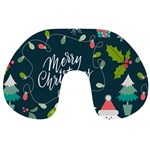 Merry Christmas, Happy New Year, Christmas Seamless Texture Travel Neck Pillow