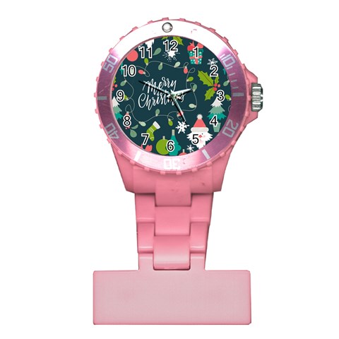 Merry Christmas, Happy New Year, Christmas Seamless Texture Plastic Nurses Watch from ArtsNow.com Front