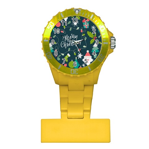 Merry Christmas, Happy New Year, Christmas Seamless Texture Plastic Nurses Watch from ArtsNow.com Front