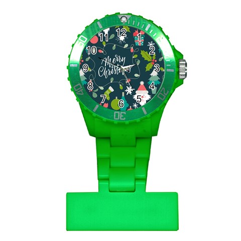 Merry Christmas, Happy New Year, Christmas Seamless Texture Plastic Nurses Watch from ArtsNow.com Front