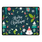 Merry Christmas, Happy New Year, Christmas Seamless Texture Two Sides Fleece Blanket (Small)