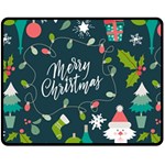 Merry Christmas, Happy New Year, Christmas Seamless Texture Two Sides Fleece Blanket (Medium)