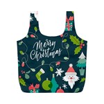 Merry Christmas, Happy New Year, Christmas Seamless Texture Full Print Recycle Bag (M)