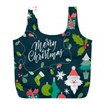 Merry Christmas, Happy New Year, Christmas Seamless Texture Full Print Recycle Bag (L)