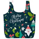 Merry Christmas, Happy New Year, Christmas Seamless Texture Full Print Recycle Bag (XL)