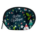 Merry Christmas, Happy New Year, Christmas Seamless Texture Accessory Pouch (Medium)