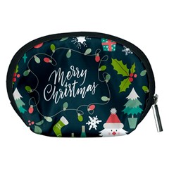 Merry Christmas, Happy New Year, Christmas Seamless Texture Accessory Pouch (Medium) from ArtsNow.com Back