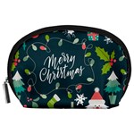 Merry Christmas, Happy New Year, Christmas Seamless Texture Accessory Pouch (Large)