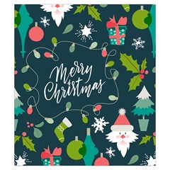 Merry Christmas, Happy New Year, Christmas Seamless Texture Drawstring Pouch (Small) from ArtsNow.com Front