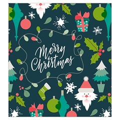 Merry Christmas, Happy New Year, Christmas Seamless Texture Drawstring Pouch (Large) from ArtsNow.com Front