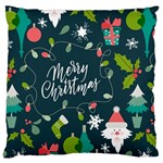 Merry Christmas, Happy New Year, Christmas Seamless Texture Standard Premium Plush Fleece Cushion Case (One Side)