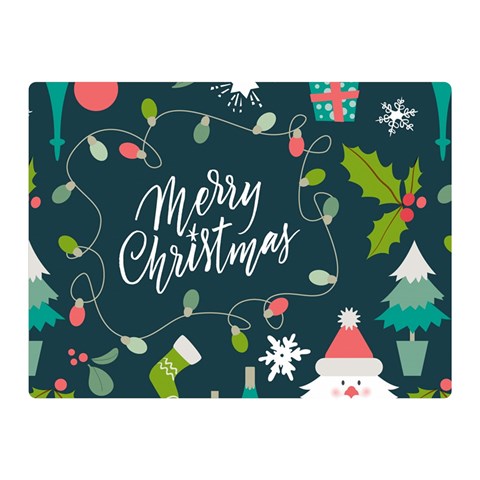 Merry Christmas, Happy New Year, Christmas Seamless Texture Two Sides Premium Plush Fleece Blanket (Mini) from ArtsNow.com 35 x27  Blanket Front