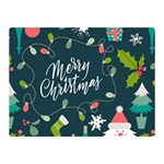 Merry Christmas, Happy New Year, Christmas Seamless Texture Two Sides Premium Plush Fleece Blanket (Mini)