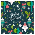 Merry Christmas, Happy New Year, Christmas Seamless Texture Square Satin Scarf (36  x 36 )