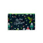 Merry Christmas, Happy New Year, Christmas Seamless Texture Cosmetic Bag (XS)