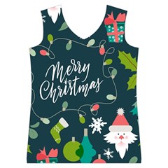 Merry Christmas, Happy New Year, Christmas Seamless Texture Women s Basketball Tank Top from ArtsNow.com Front