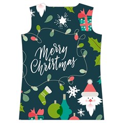 Merry Christmas, Happy New Year, Christmas Seamless Texture Women s Basketball Tank Top from ArtsNow.com Back