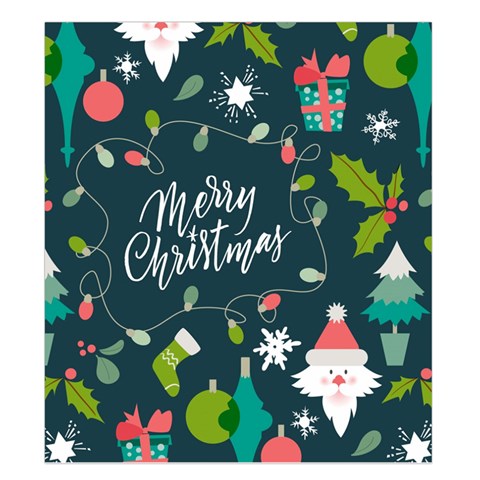 Merry Christmas, Happy New Year, Christmas Seamless Texture Duvet Cover Double Side (King Size) from ArtsNow.com Front