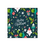 Merry Christmas, Happy New Year, Christmas Seamless Texture Satin Bandana Scarf 22  x 22 