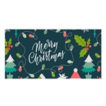 Merry Christmas, Happy New Year, Christmas Seamless Texture Satin Shawl 45  x 80 