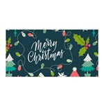 Merry Christmas, Happy New Year, Christmas Seamless Texture Satin Wrap 35  x 70 