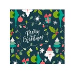 Merry Christmas, Happy New Year, Christmas Seamless Texture Square Satin Scarf (30  x 30 )