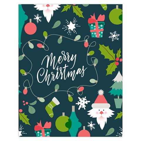 Merry Christmas, Happy New Year, Christmas Seamless Texture Toiletries Pouch from ArtsNow.com Back