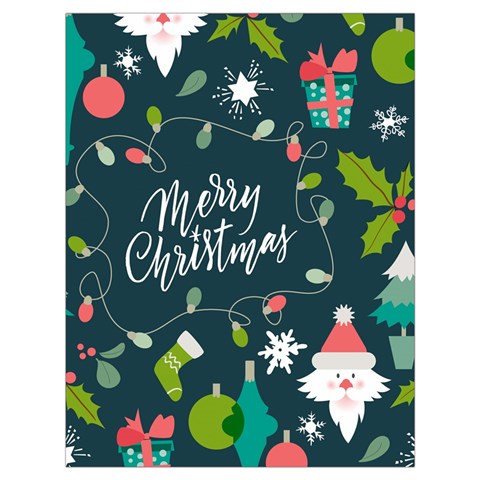 Merry Christmas, Happy New Year, Christmas Seamless Texture Drawstring Bag (Large) from ArtsNow.com Front