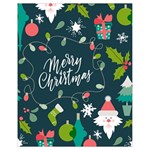 Merry Christmas, Happy New Year, Christmas Seamless Texture Drawstring Bag (Small)