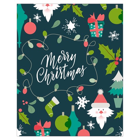 Merry Christmas, Happy New Year, Christmas Seamless Texture Drawstring Bag (Small) from ArtsNow.com Back