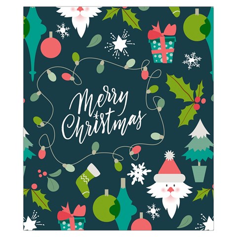 Merry Christmas, Happy New Year, Christmas Seamless Texture Drawstring Pouch (XS) from ArtsNow.com Front