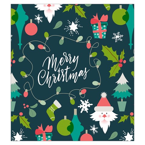 Merry Christmas, Happy New Year, Christmas Seamless Texture Drawstring Pouch (2XL) from ArtsNow.com Front