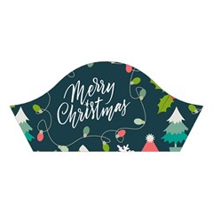 Merry Christmas, Happy New Year, Christmas Seamless Texture Cotton Crop Top from ArtsNow.com Left Sleeve