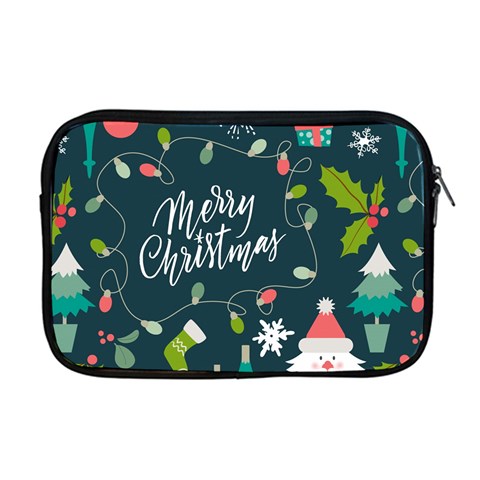 Merry Christmas, Happy New Year, Christmas Seamless Texture Apple MacBook Pro 17  Zipper Case from ArtsNow.com Front