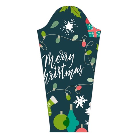 Merry Christmas, Happy New Year, Christmas Seamless Texture Long Sleeve Velvet V Left Sleeve