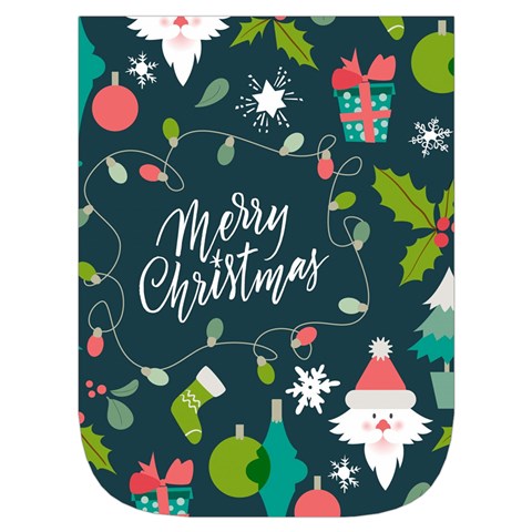 Merry Christmas, Happy New Year, Christmas Seamless Texture Waist Pouch (Small) from ArtsNow.com Front Pocket