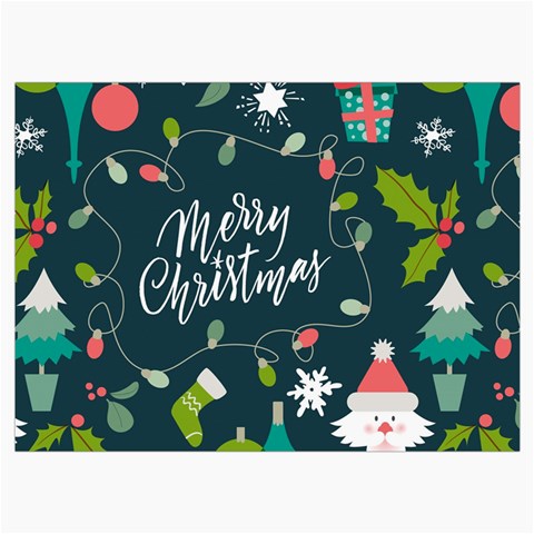 Merry Christmas, Happy New Year, Christmas Seamless Texture Roll Up Canvas Pencil Holder (M) from ArtsNow.com Front