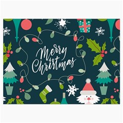 Merry Christmas, Happy New Year, Christmas Seamless Texture Roll Up Canvas Pencil Holder (L) from ArtsNow.com Front