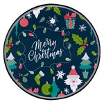 Merry Christmas, Happy New Year, Christmas Seamless Texture Wireless Fast Charger(Black)