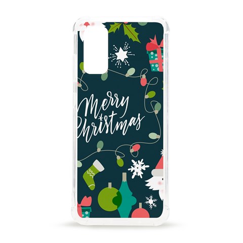 Merry Christmas, Happy New Year, Christmas Seamless Texture Samsung Galaxy S20 6.2 Inch TPU UV Case from ArtsNow.com Front