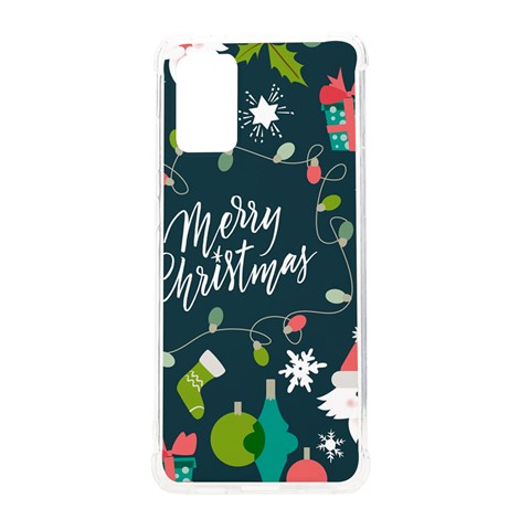 Merry Christmas, Happy New Year, Christmas Seamless Texture Samsung Galaxy S20 Plus 6.7 Inch TPU UV Case from ArtsNow.com Front